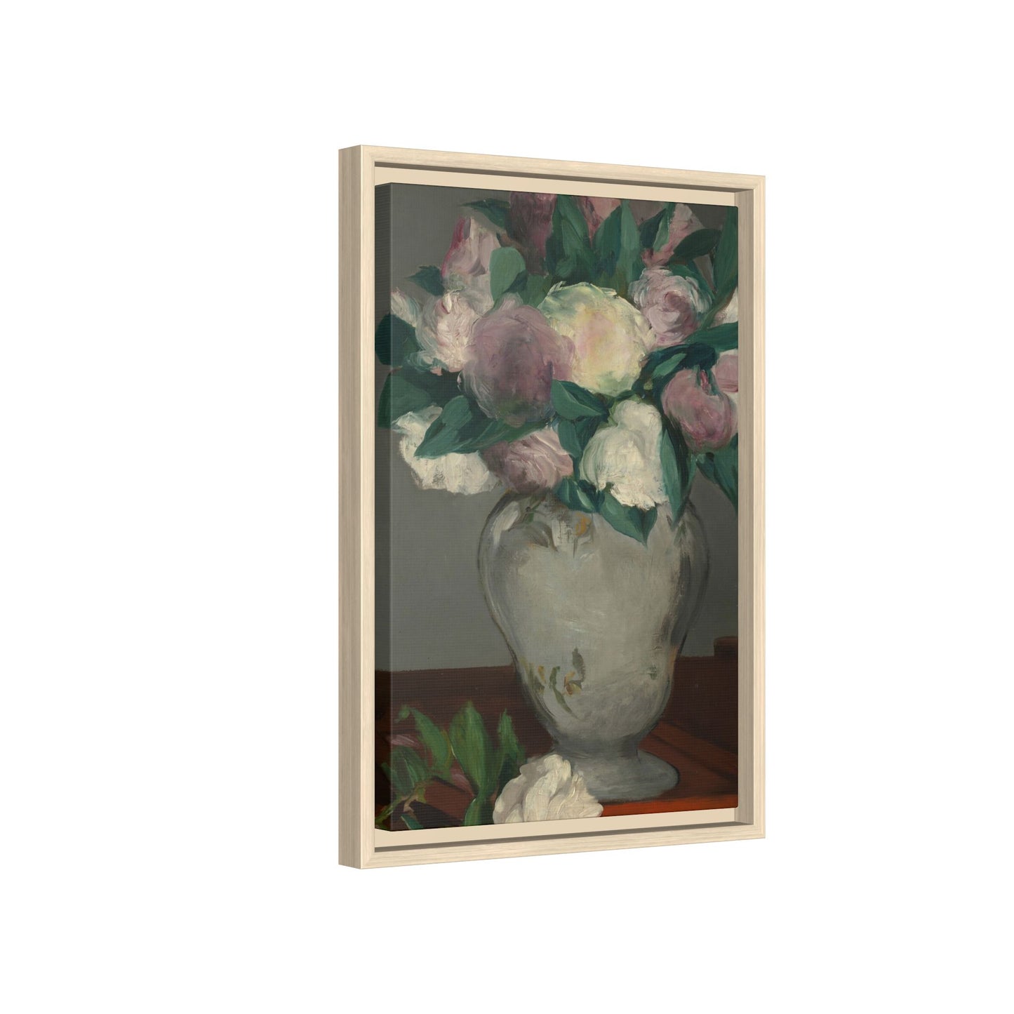 Manet, Édouard - Peonies (1864) - Matte Canvas, Framed