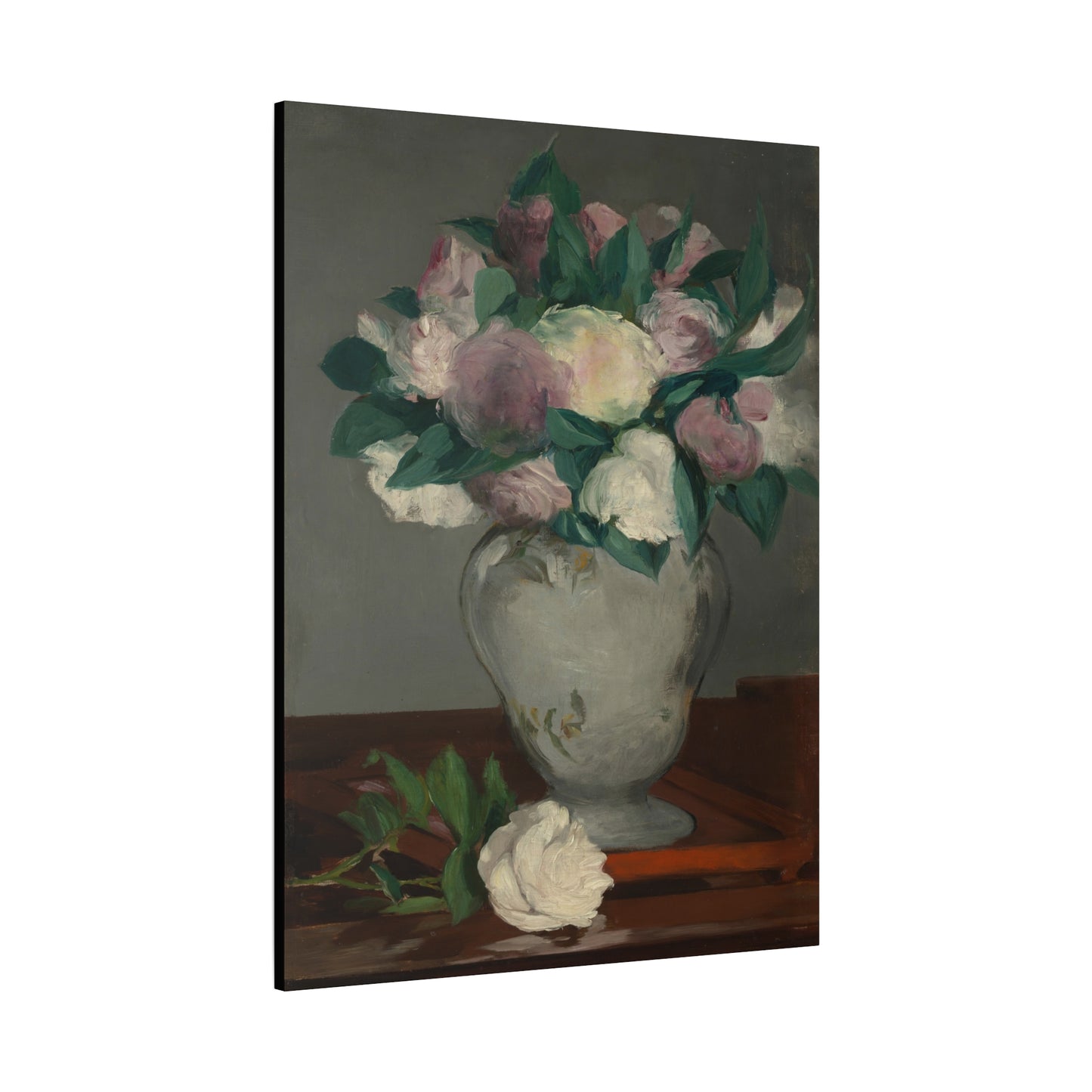 Manet, Édouard - Peonies (1864) - Canvas Block, unframed