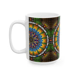 Emerald Arrows Mandala - Ceramic Mug