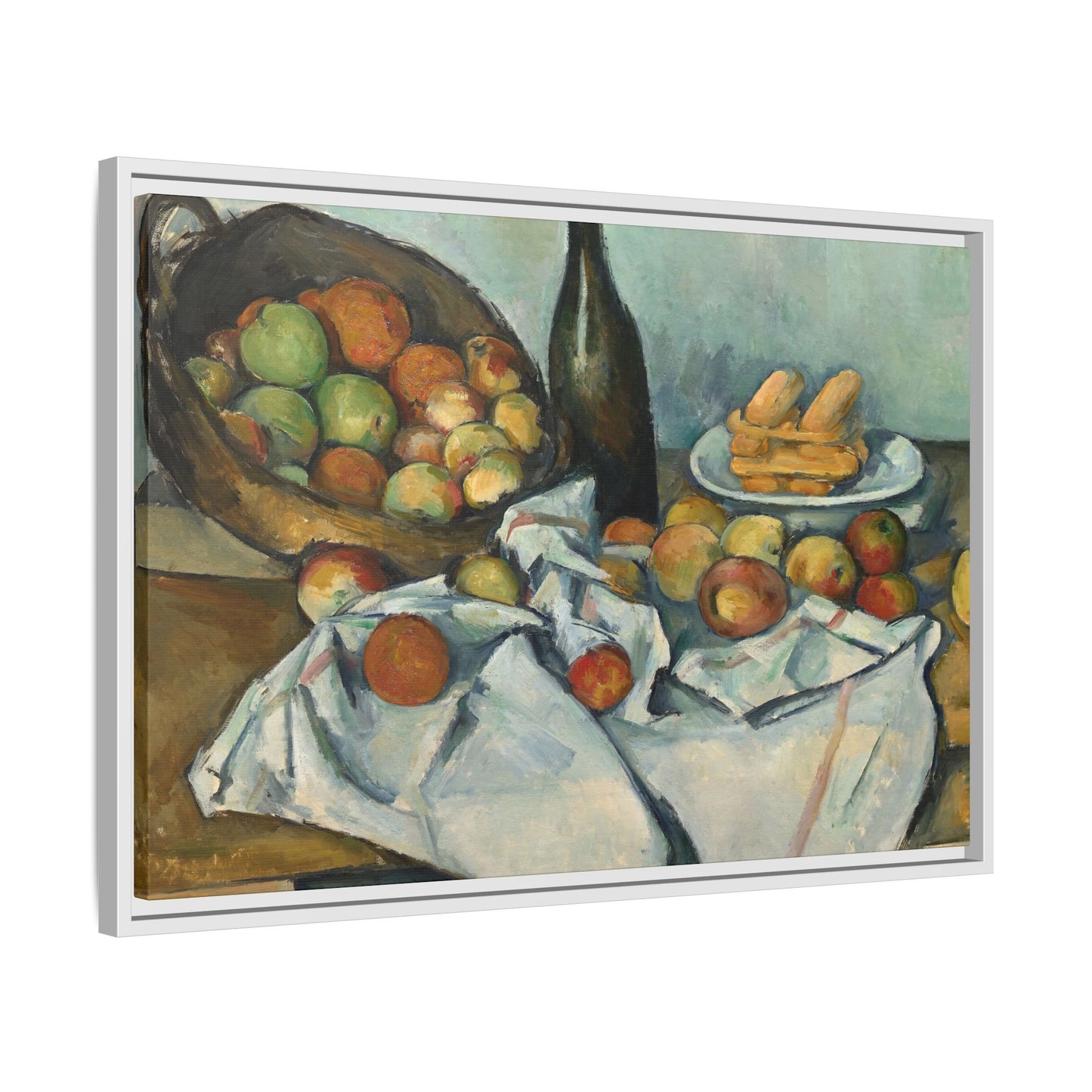 Cézanne, Paul - Basket of Apples (1893) - Matte Canvas, Framed