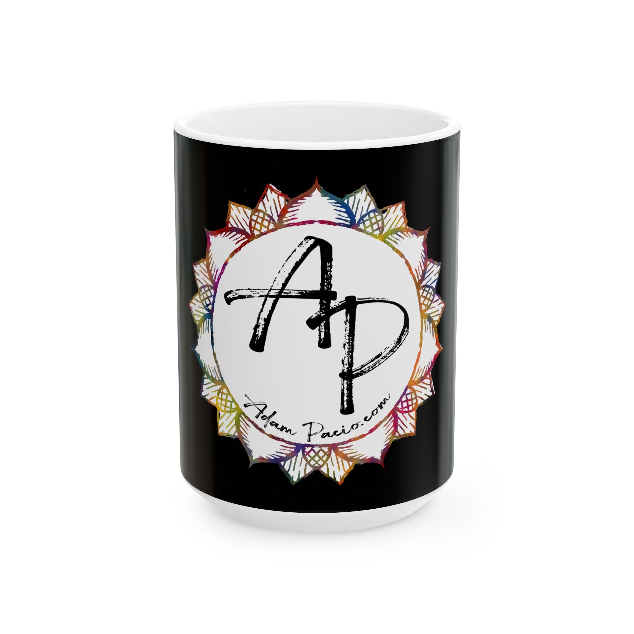 AdamPacio.com Logo - White - Ceramic Mug