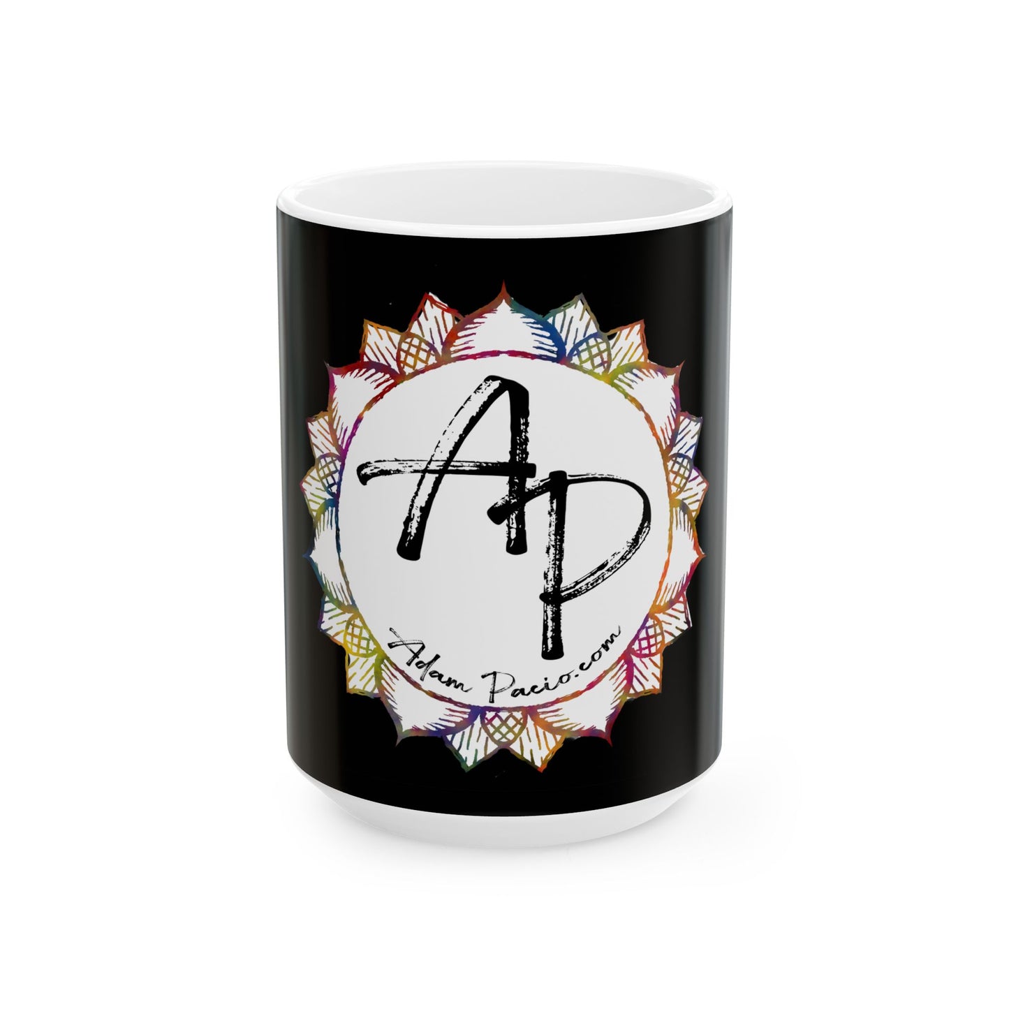AdamPacio.com Logo - White - Ceramic Mug