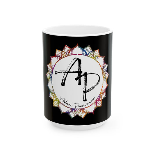 AdamPacio.com Logo - White - Ceramic Mug
