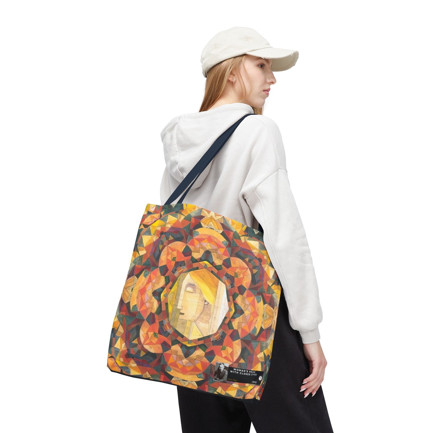 Filiger, Charles - Woman’s Head with Closed Eyes (1893) - Tote Bag