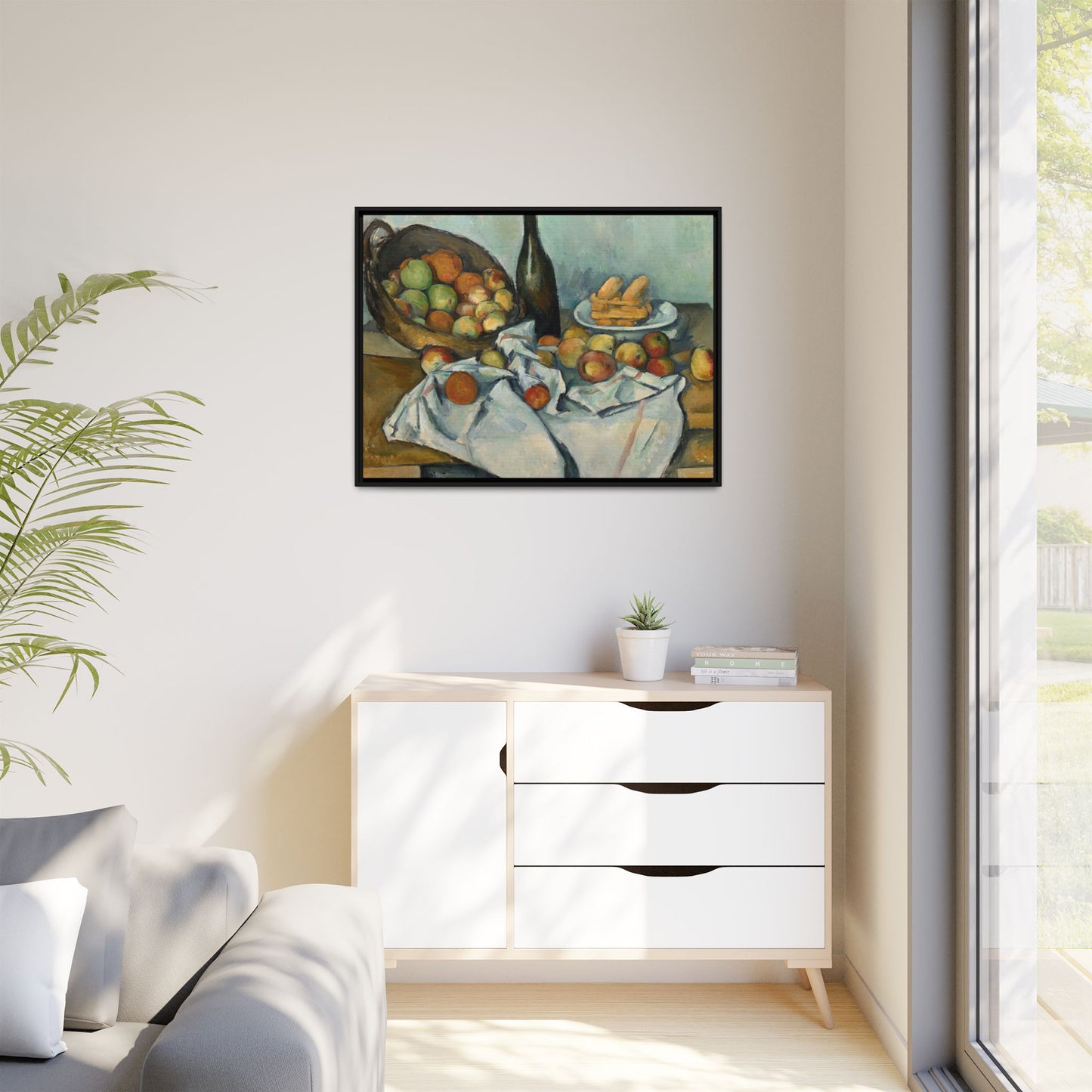 Cézanne, Paul - Basket of Apples (1893) - Matte Canvas, Framed