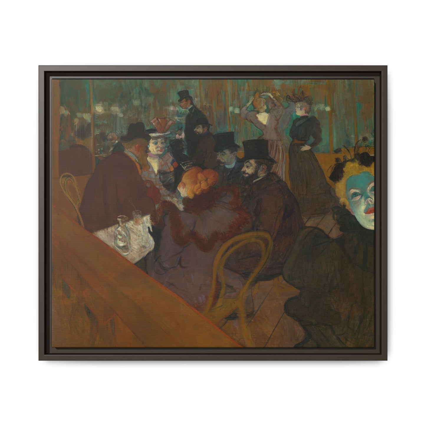 Toulouse-Lautrec, Henri - At the Moulin Rouge (1892) - Matte Canvas, Framed