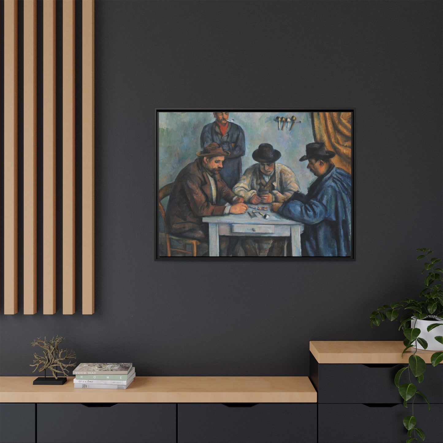 Cézanne, Paul - The Card Players (1892) - Matte Canvas, Framed