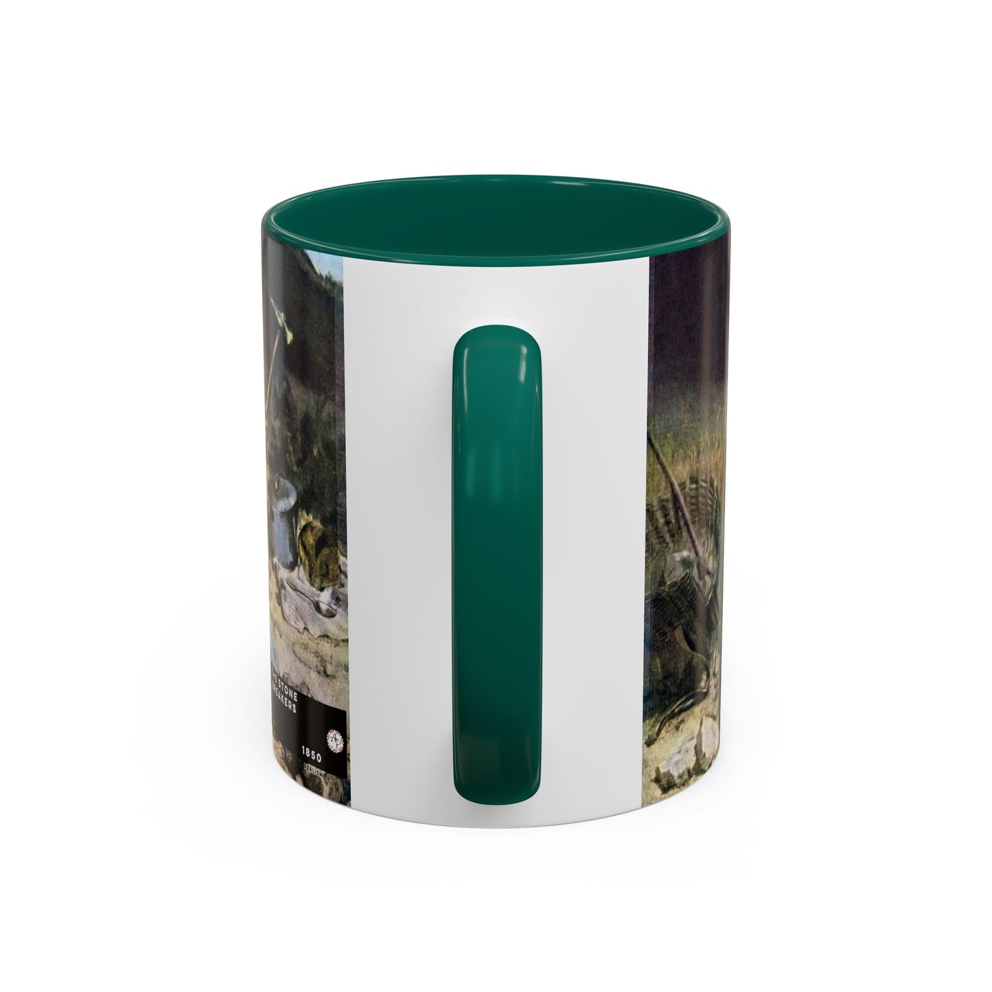 Courbet, Gustave - The Stone Breakers (1850) - Colorful Accent Mugs