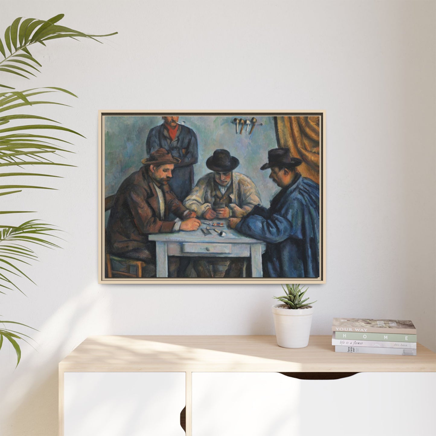 Cézanne, Paul - The Card Players (1892) - Matte Canvas, Framed