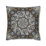 Memento Mori Mandala - Suede Square Pillowcase