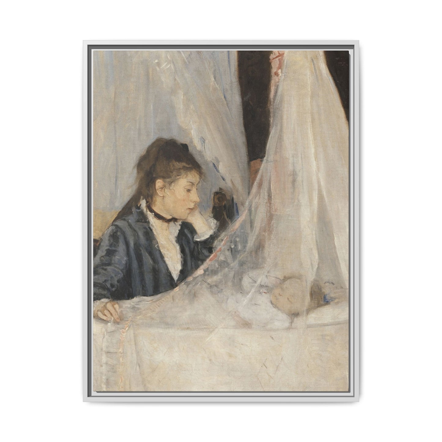 Morisot, Berthe - The Cradle (1872) - Matte Canvas, Framed