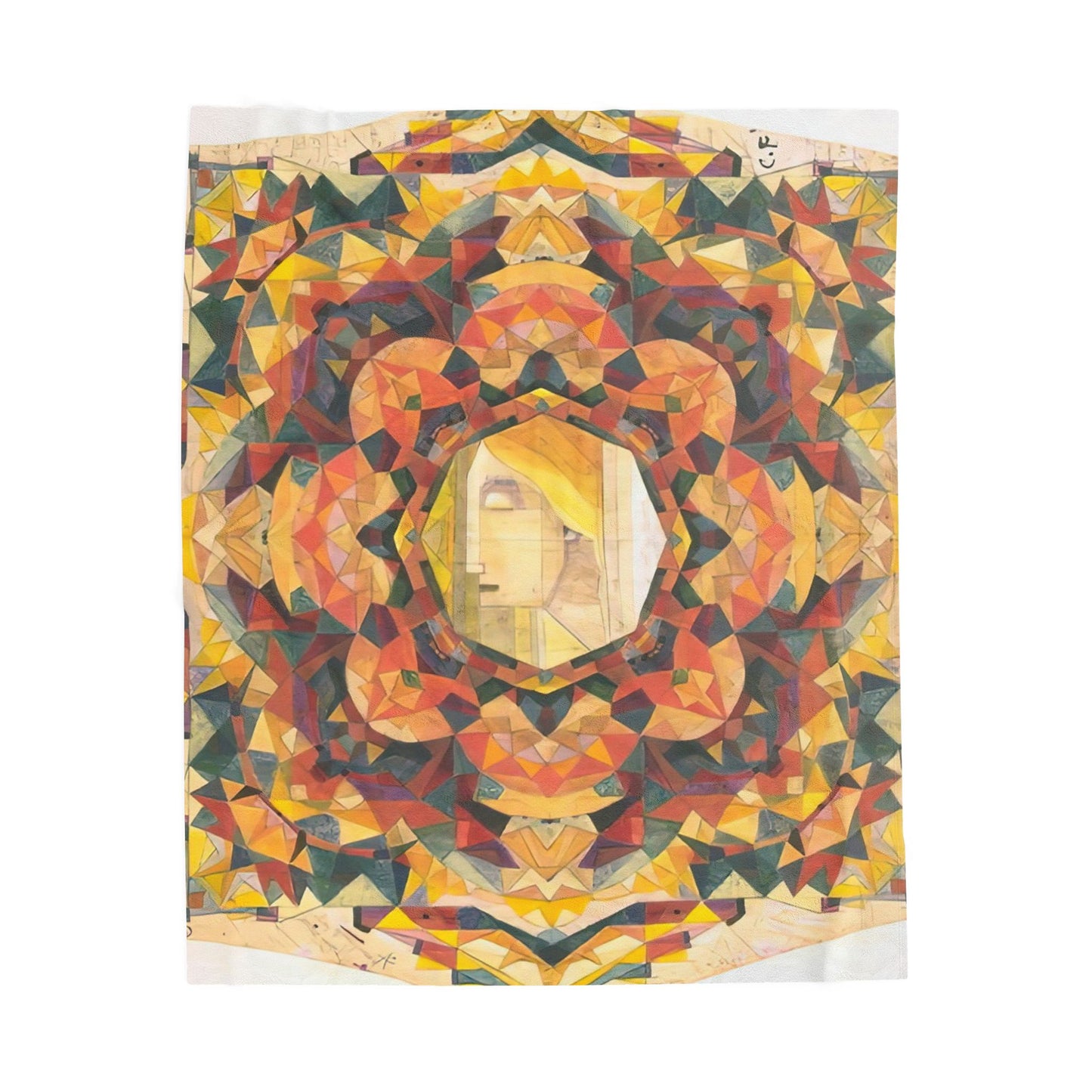 Filiger, Charles - Woman’s Head with Closed Eyes (1893) - Velveteen Plush Blanket