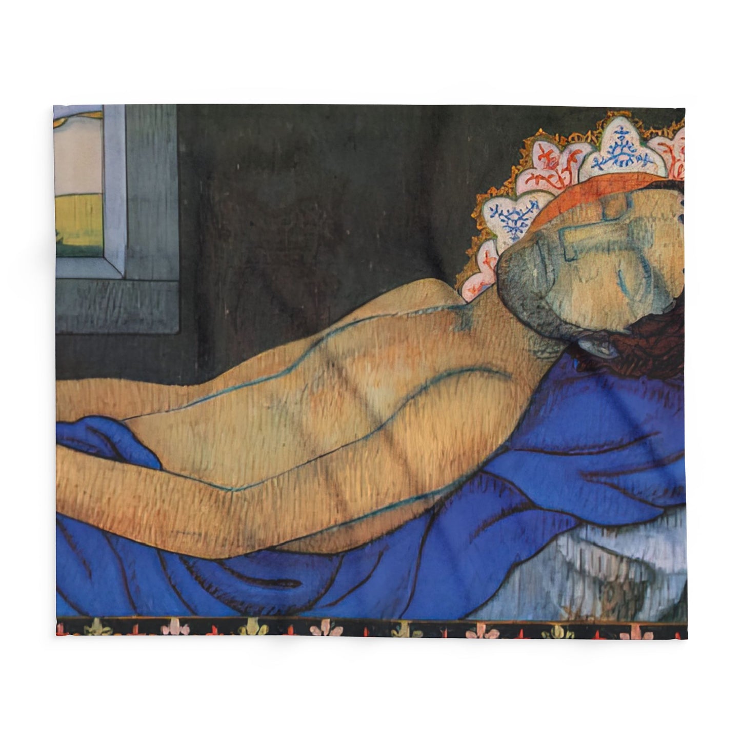 Filiger, Charles - The Recumbent Christ (1895) - Arctic Fleece Blanket