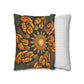 Monarch Butterfly Mandala - Faux Suede Square Pillowcase