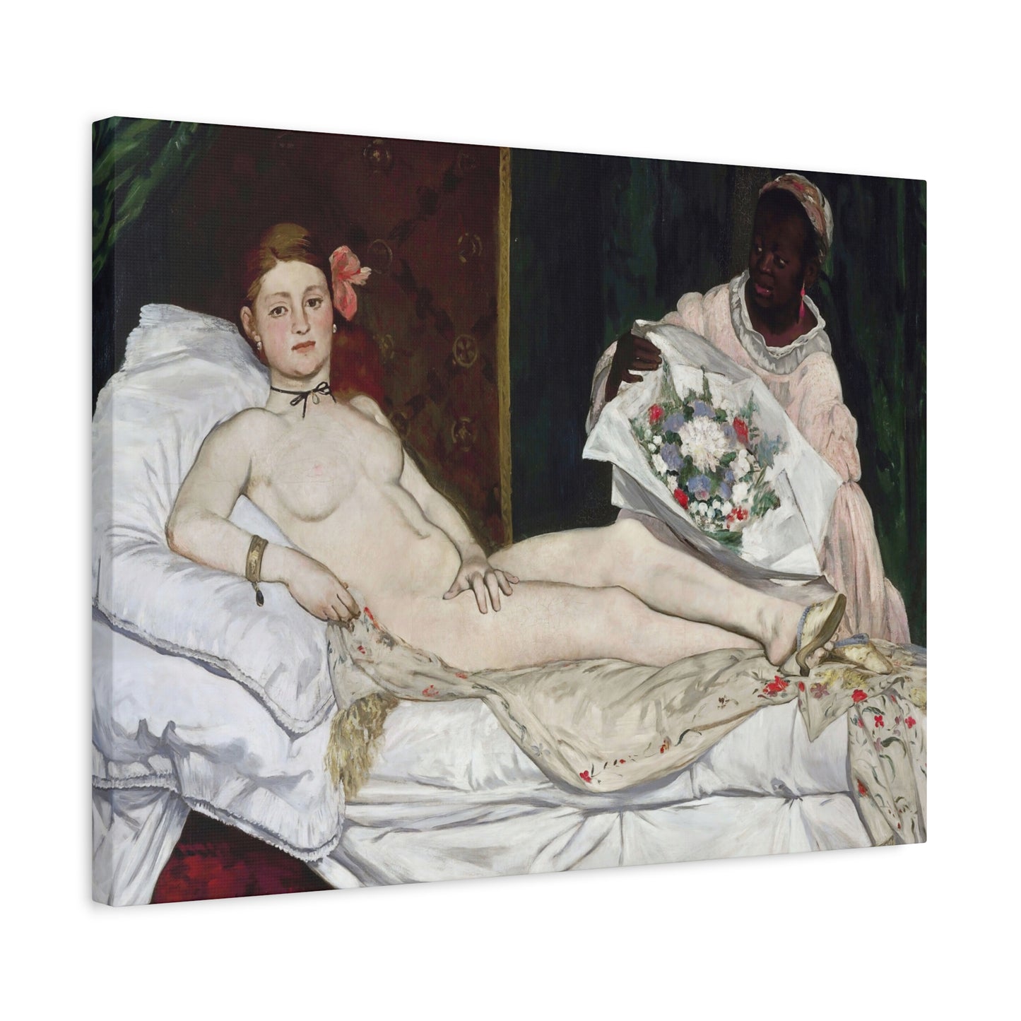 Manet, Édouard - Olympia (1870) - Canvas Block, unframed