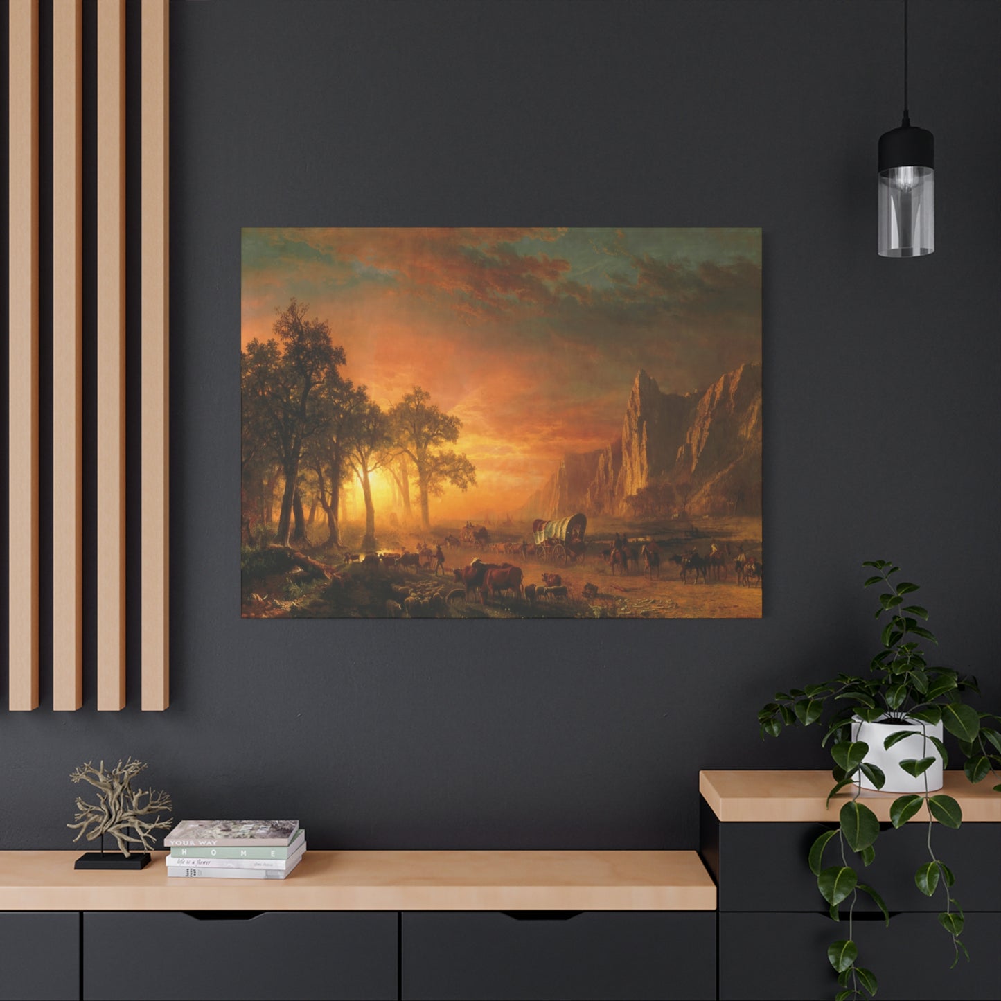 Bierstadt, Albert - Emigrants Crossing the Plains (1867) - Canvas Block, unframed