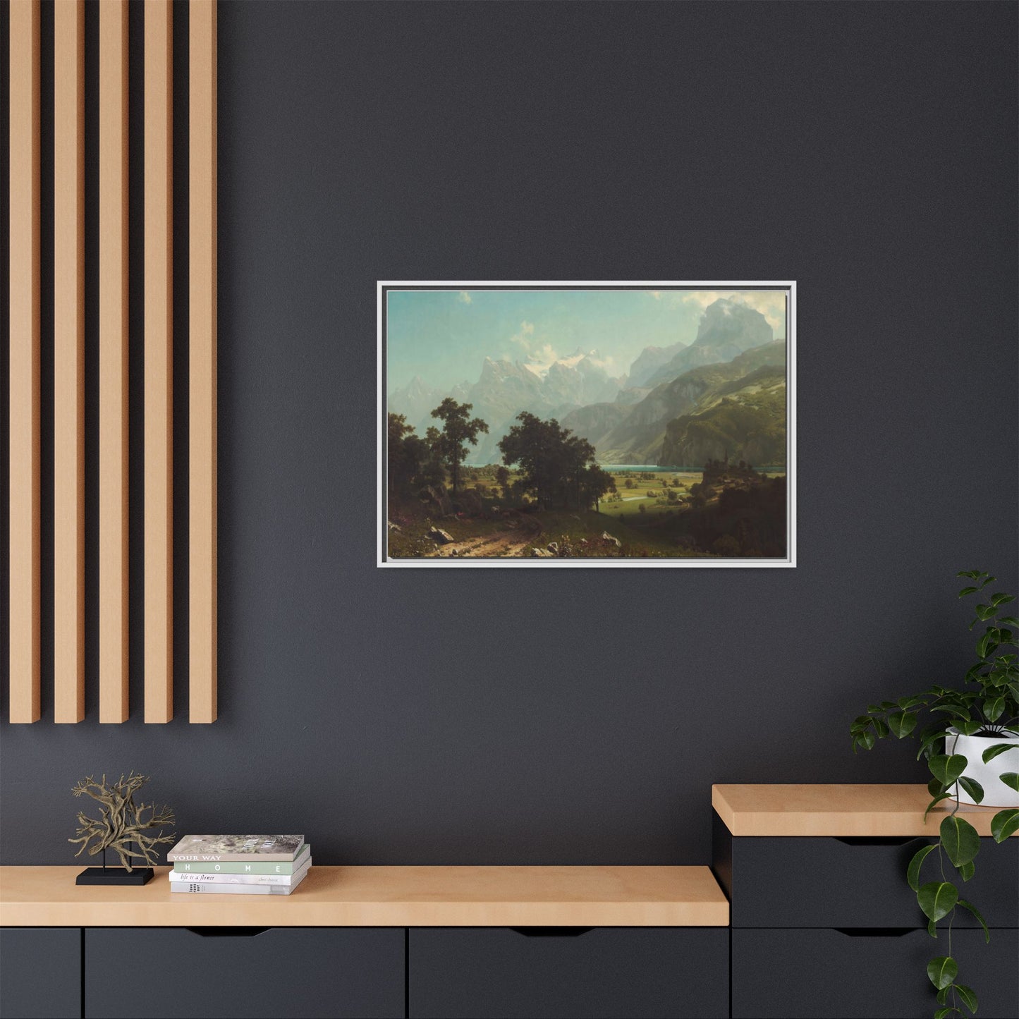 Bierstadt, Albert - Lake Lucerne (1858) - Matte Canvas, Framed
