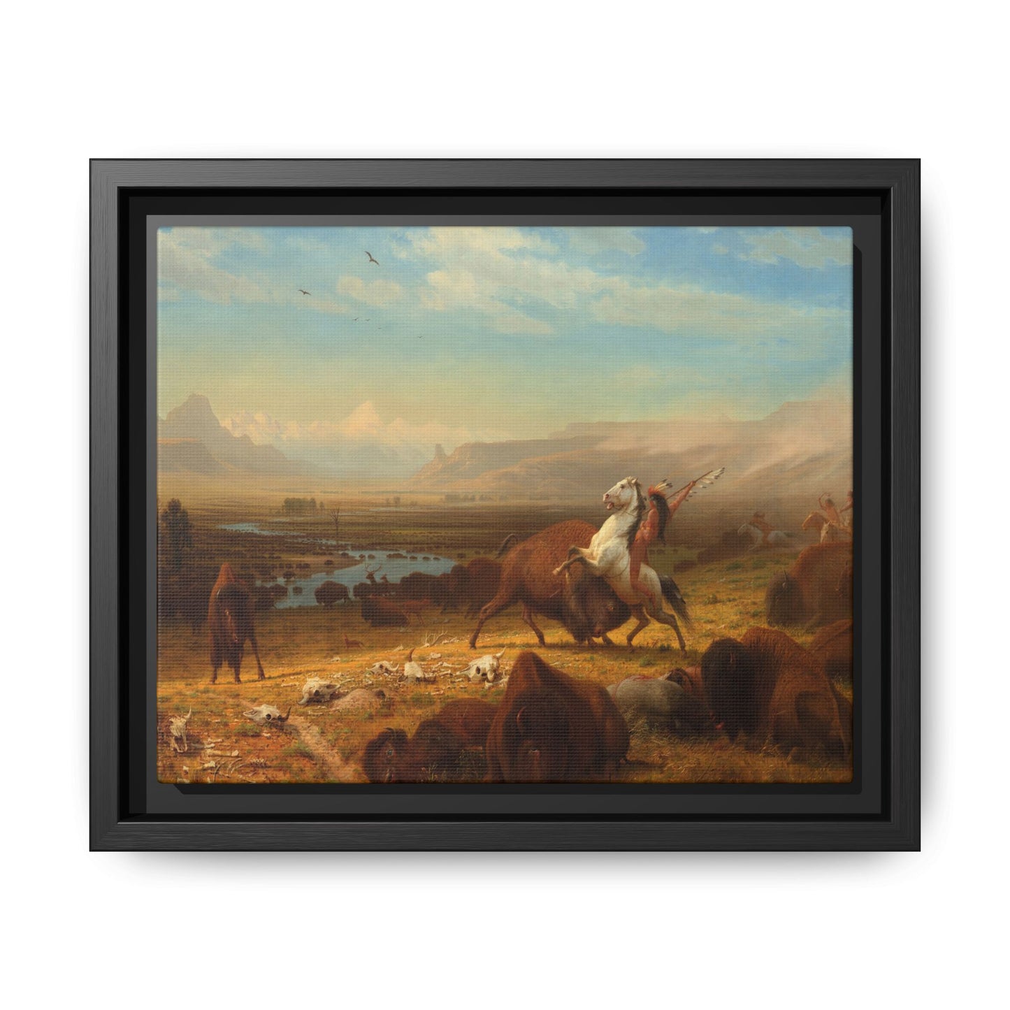 Bierstadt, Albert - The Last of the Buffalo  (1888) - Matte Canvas, Framed