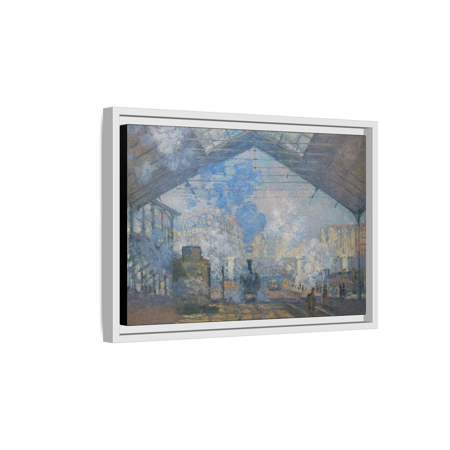 Monet, Claude - Le Gare Saint-Lazare (1877) - Matte Canvas, Framed