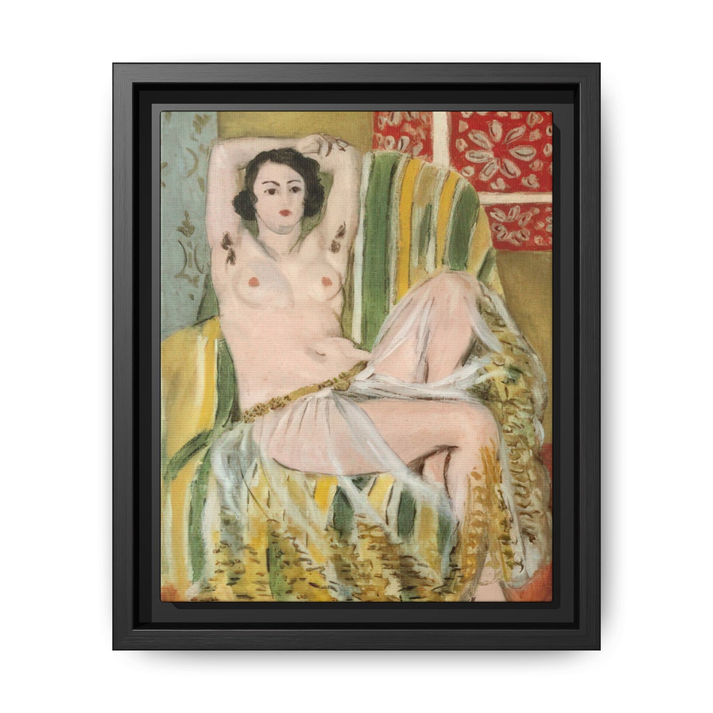 Matisse, Henri - Odalisque with Raised Arms (1923) - Matte Canvas, Framed