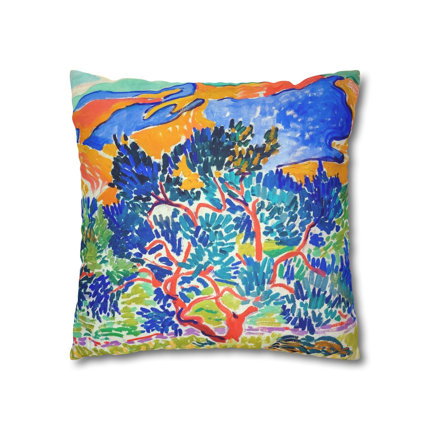 Matisse, Henri - Woman with a Hat (1905) - Suede Square Pillowcase