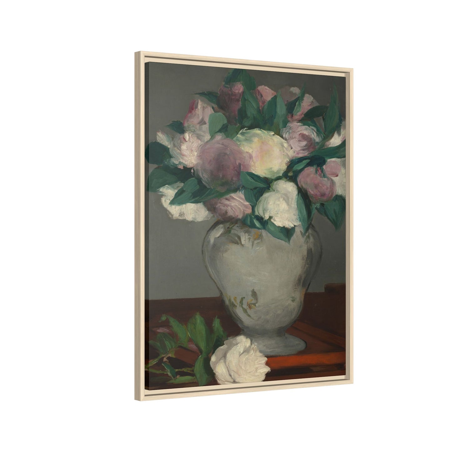 Manet, Édouard - Peonies (1864) - Matte Canvas, Framed