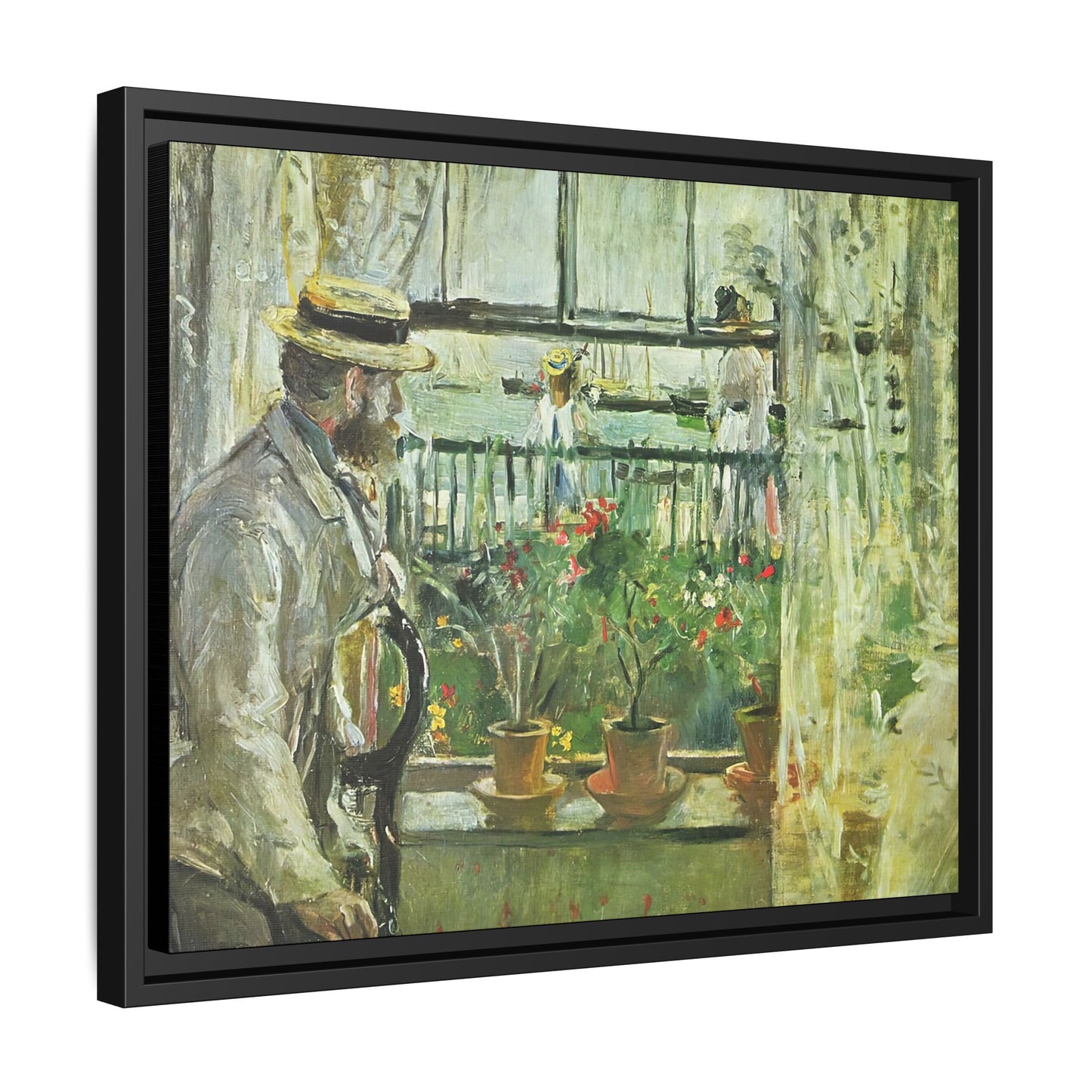 Morisot, Berthe - Eugene Manet on the Isle of Wight (1875) - Matte Canvas, Framed