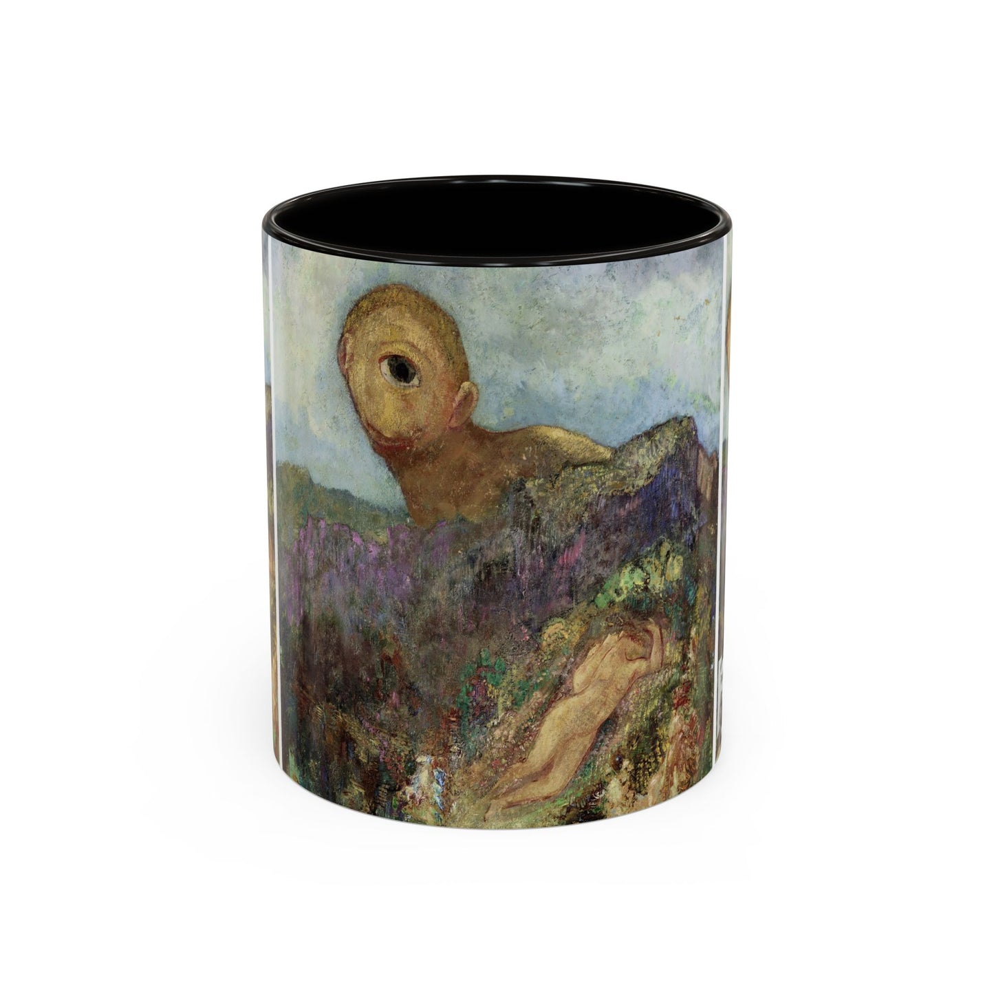 Redon, Odilon - The Cyclops (1914) - Colorful Accent Mugs