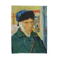 Van Gogh, Vincent - Self Portrait with Bandaged Ear (1889) - Velveteen Plush Blanket