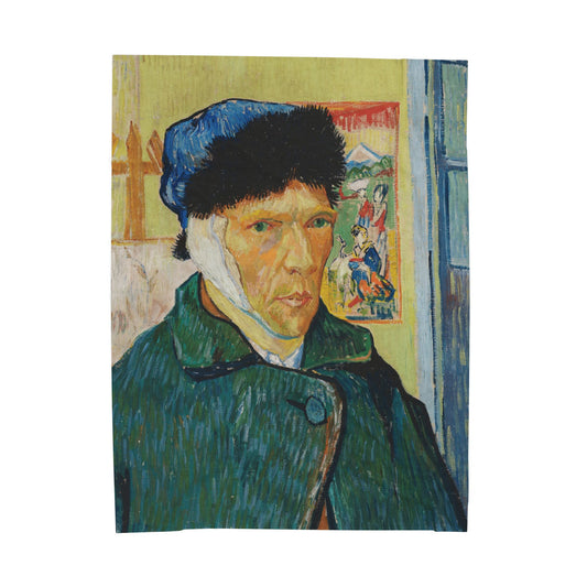 Van Gogh, Vincent - Self Portrait with Bandaged Ear (1889) - Velveteen Plush Blanket