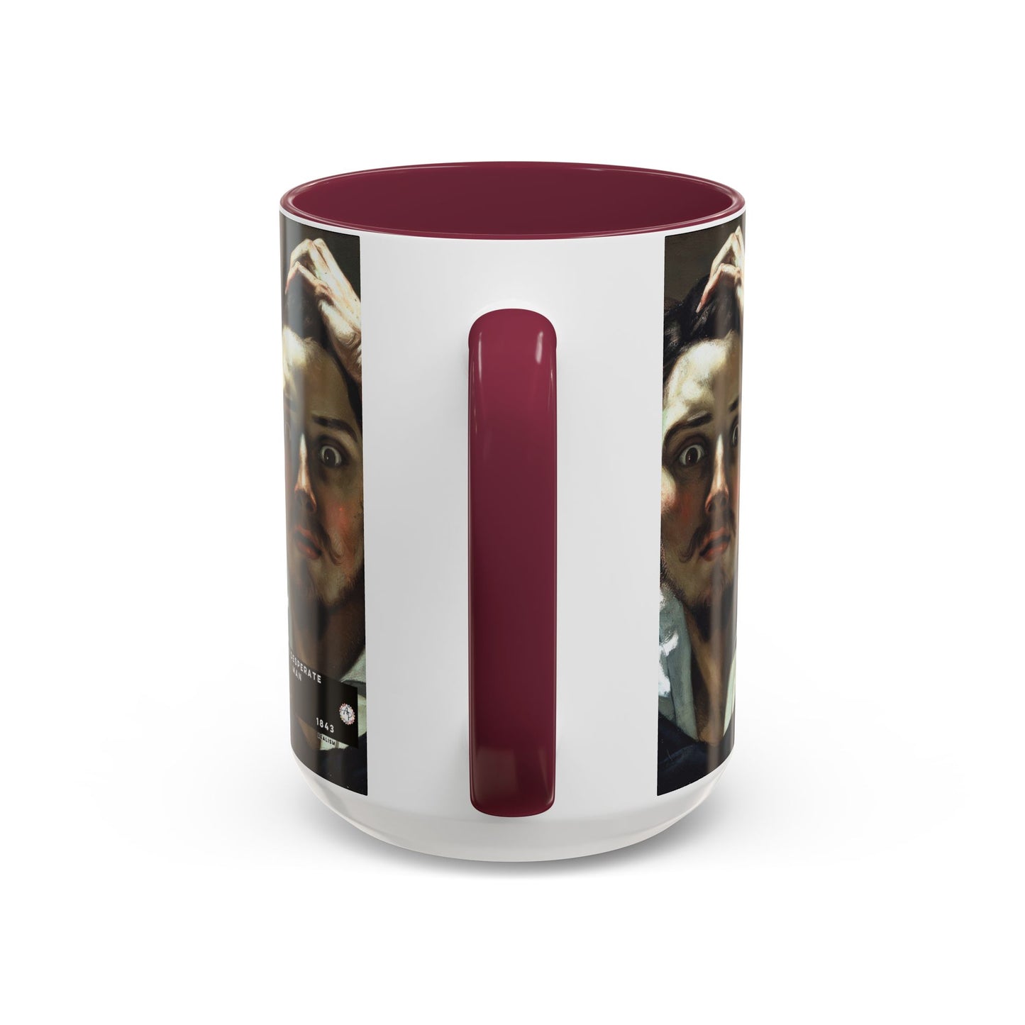 Courbet, Gustave - The Desperate Man (1843) - Colorful Accent Mugs