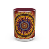 Solar Disc Mandala - Colorful Accent Mugs