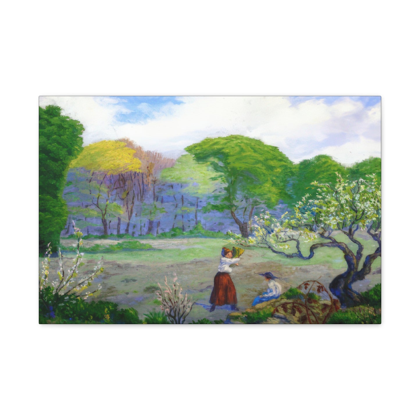 Ranson, Paul - Picking Flowers (1890) - Canvas Block, unframed