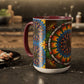 Pacio, Adam - Emerald Arrows Mandala - Colorful Accent Mugs