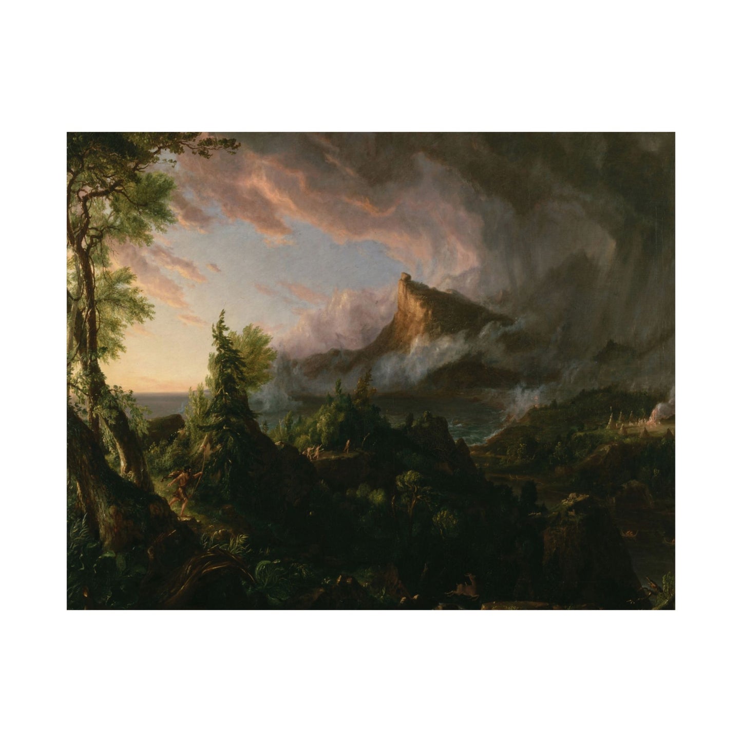 Cole. Thomas - The Course of Empire: The Savage State (1836) - Satin Posters