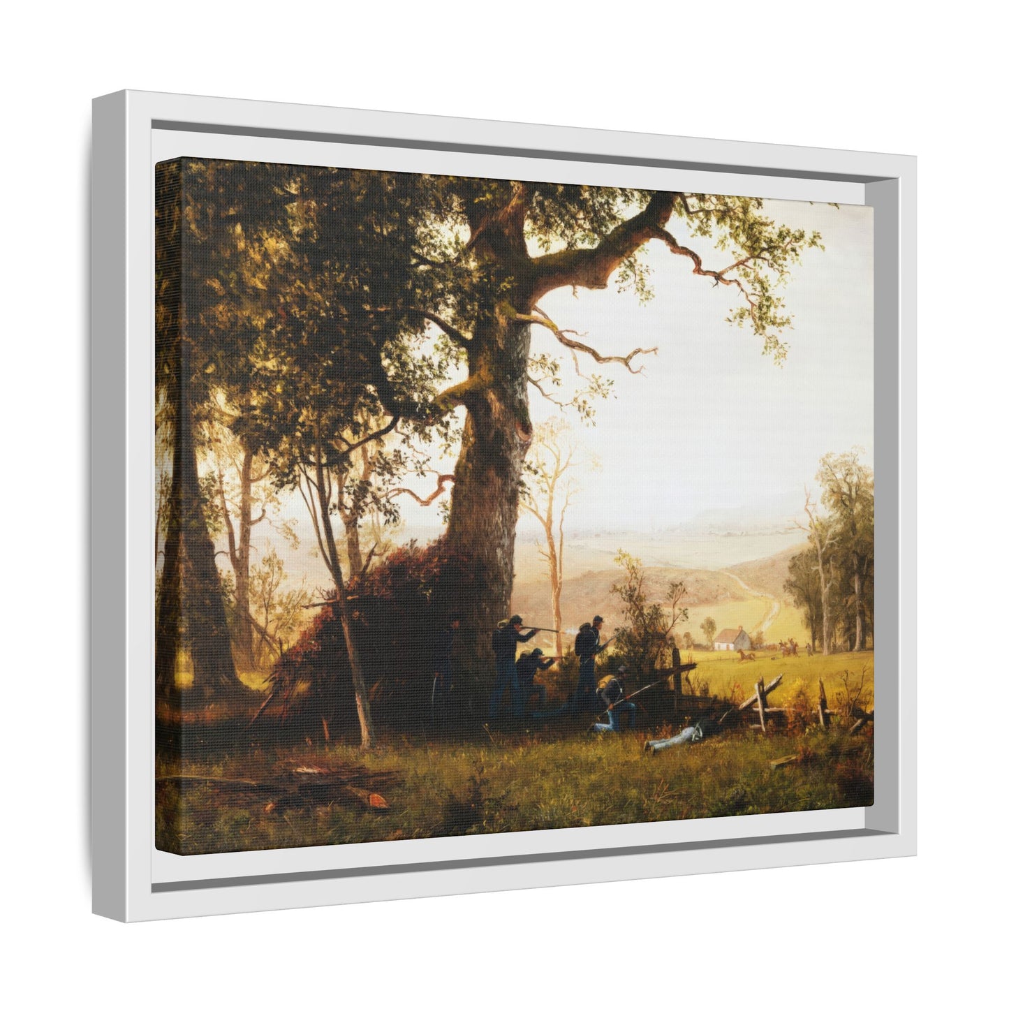 Bierstadt, Albert -  Guerrilla Warfare (1861) - Matte Canvas, Framed