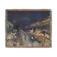 Pissarro, Camille - The Boulevard Montmartre At Night (1897) - Woven Blanket