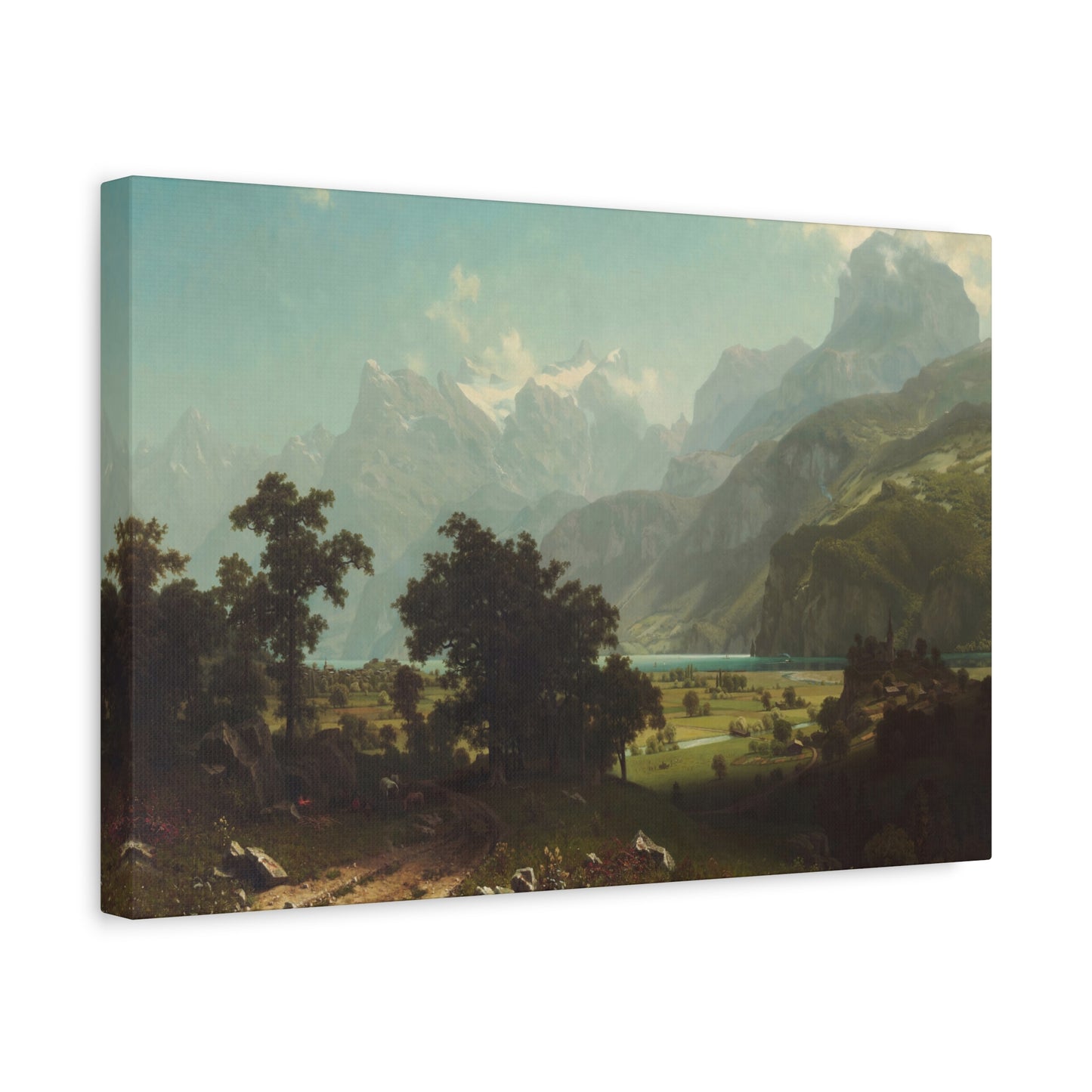 Bierstadt, Albert - Lake Lucerne (1858) - Canvas Block, unframed