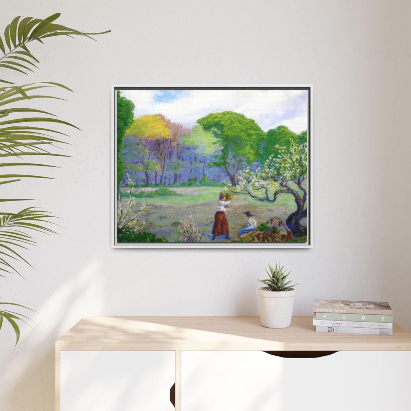 Ranson, Paul - Picking Flowers (1890) - Matte Canvas, Framed