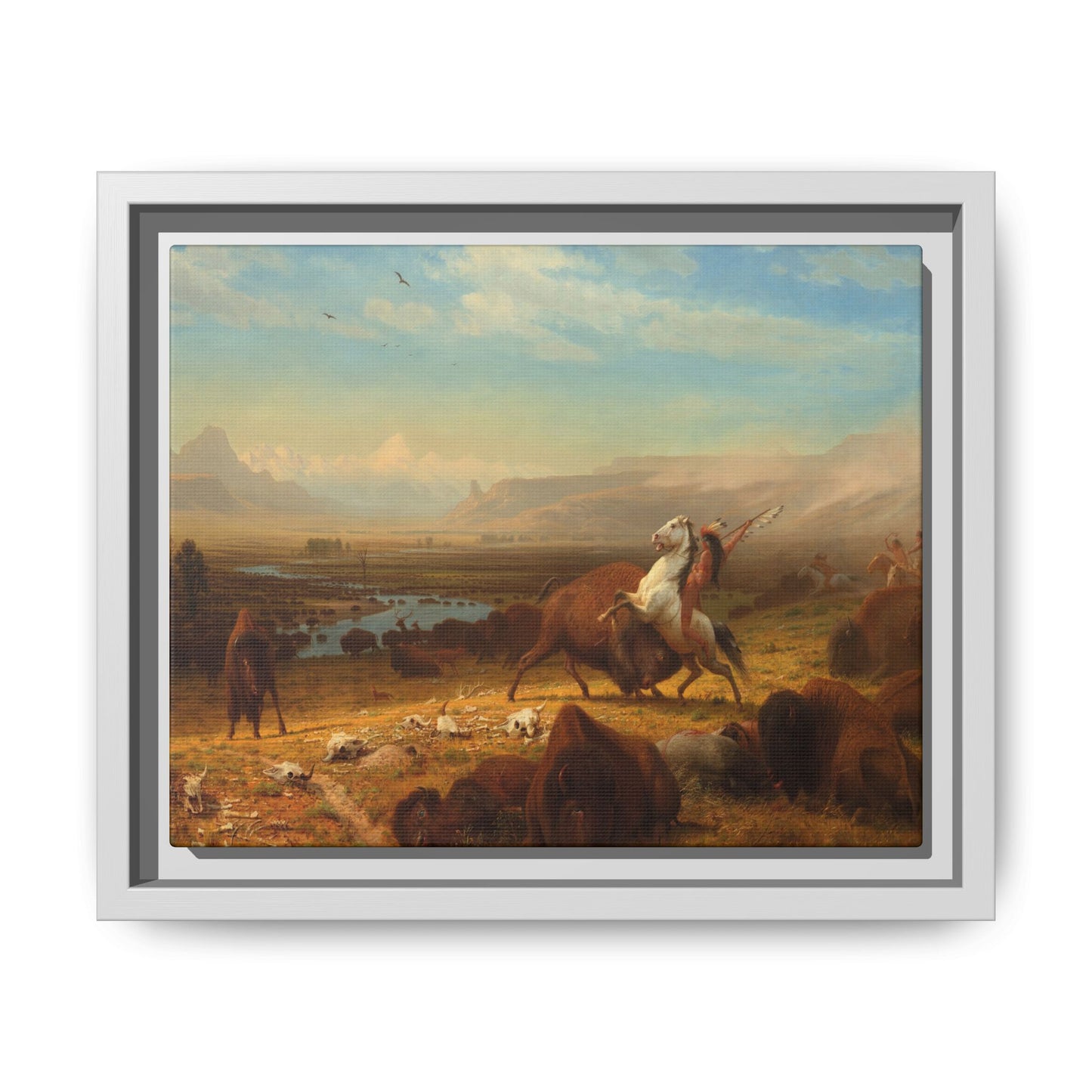 Bierstadt, Albert - The Last of the Buffalo  (1888) - Matte Canvas, Framed