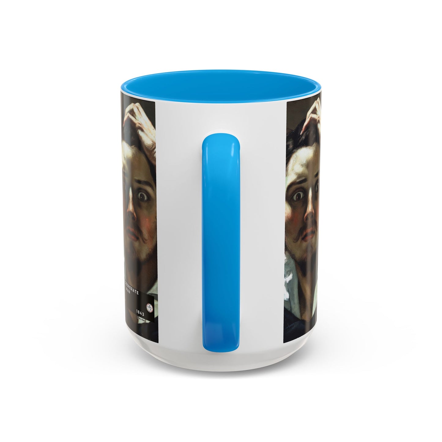 Courbet, Gustave - The Desperate Man (1843) - Colorful Accent Mugs