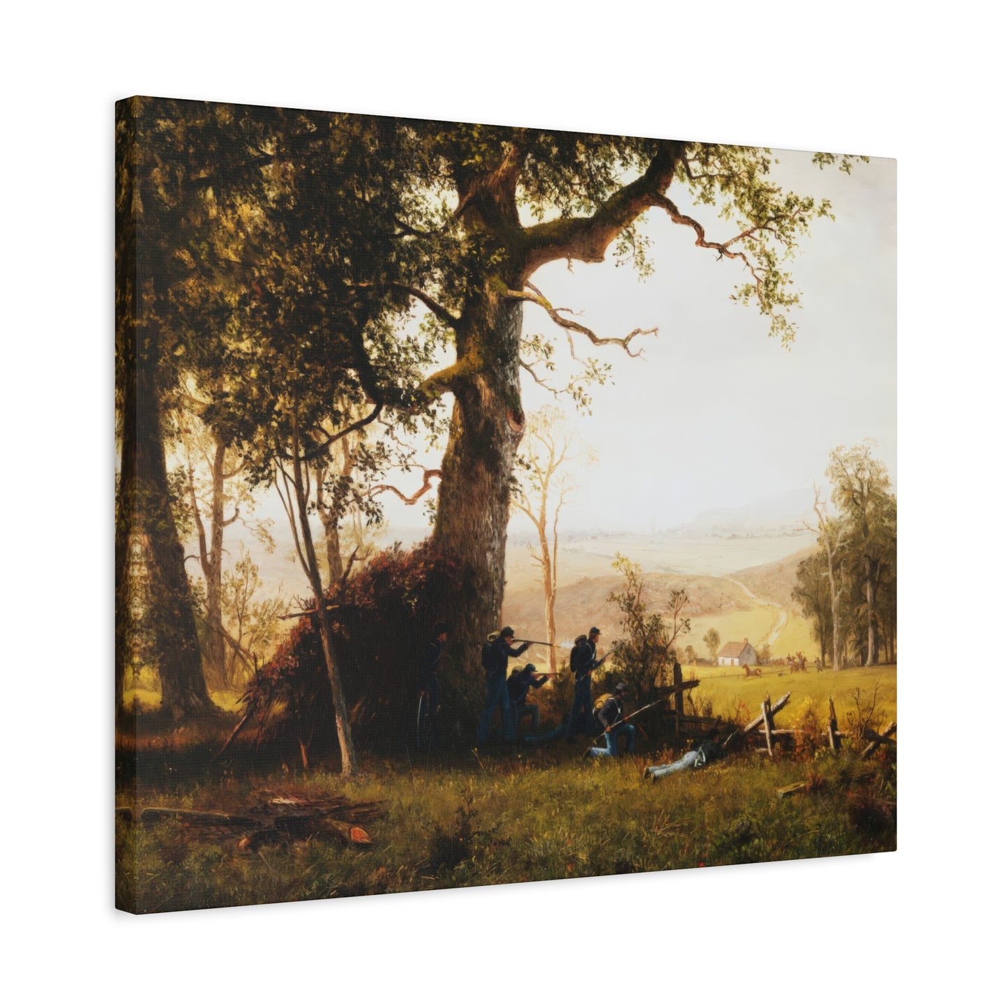 Bierstadt, Albert -  Guerrilla Warfare (1861) - Canvas Block, unframed