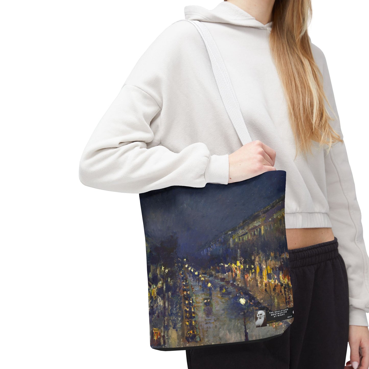 Pissarro, Camille - The Boulevard Montmartre At Night (1897) - Tote Bag