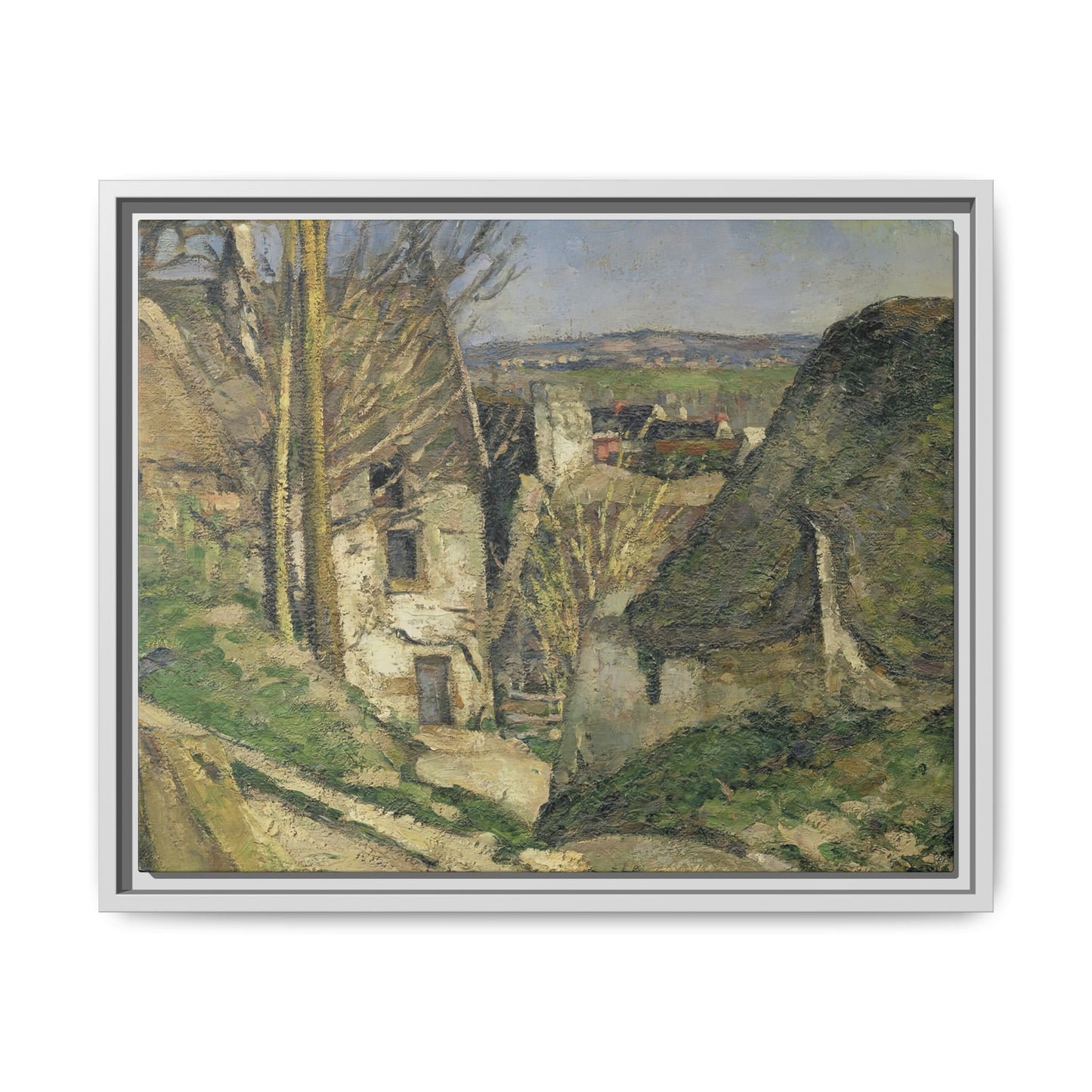 Cézanne, Paul - The House of the Hanged Man, Auvers-sur-Oise (1874) - Matte Canvas, Framed