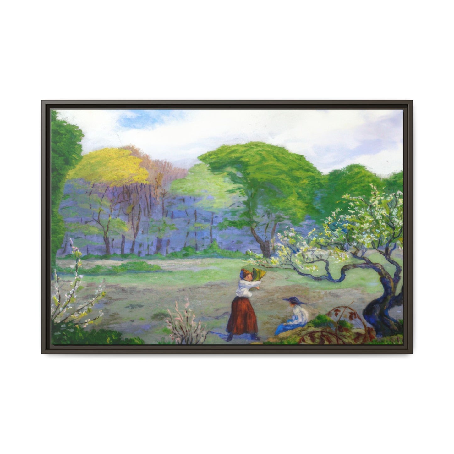 Ranson, Paul - Picking Flowers (1890) - Matte Canvas, Framed