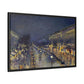 Pissarro, Camille - The Boulevard Montmartre At Night (1897) - Matte Canvas, Framed