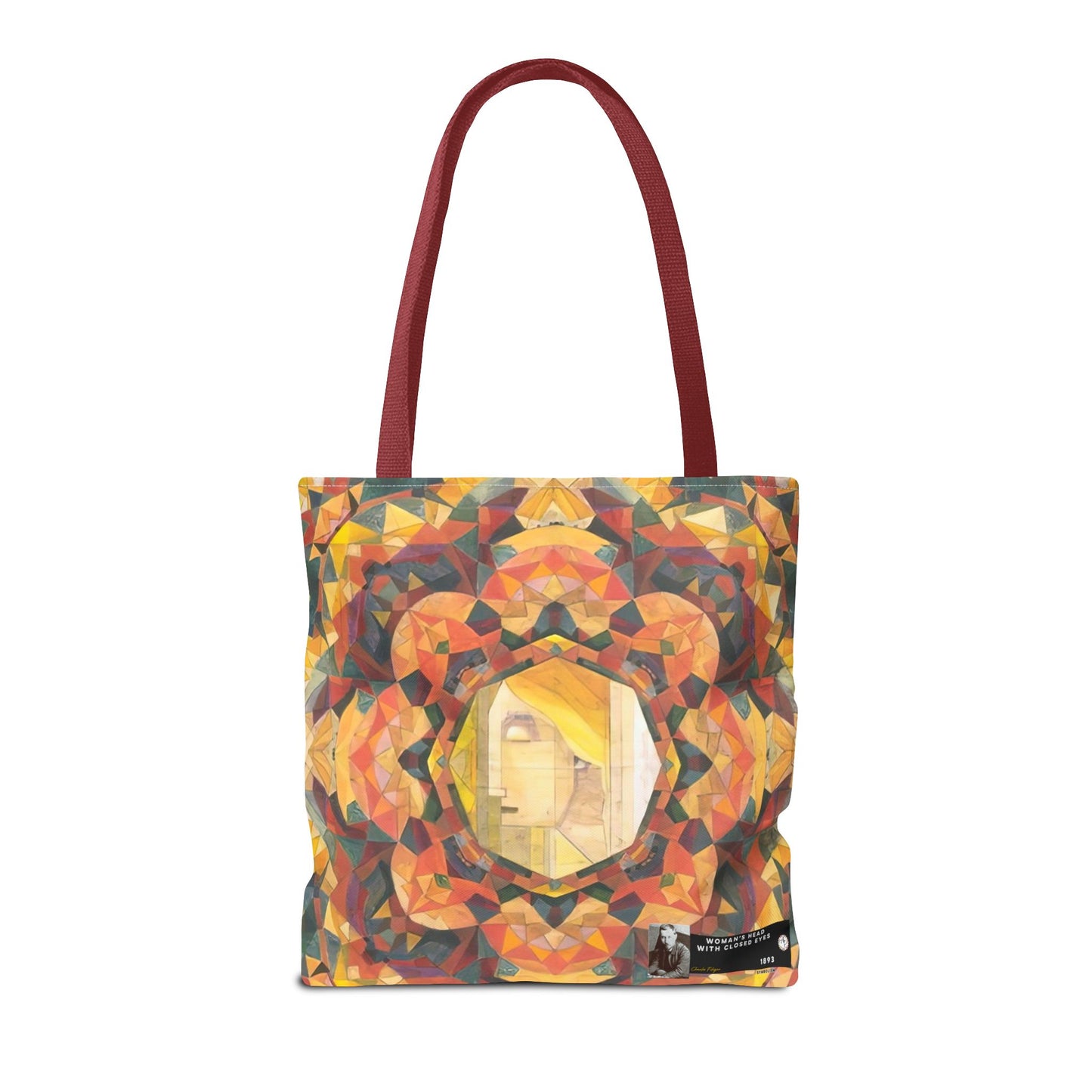 Filiger, Charles - Woman’s Head with Closed Eyes (1893) - Tote Bag