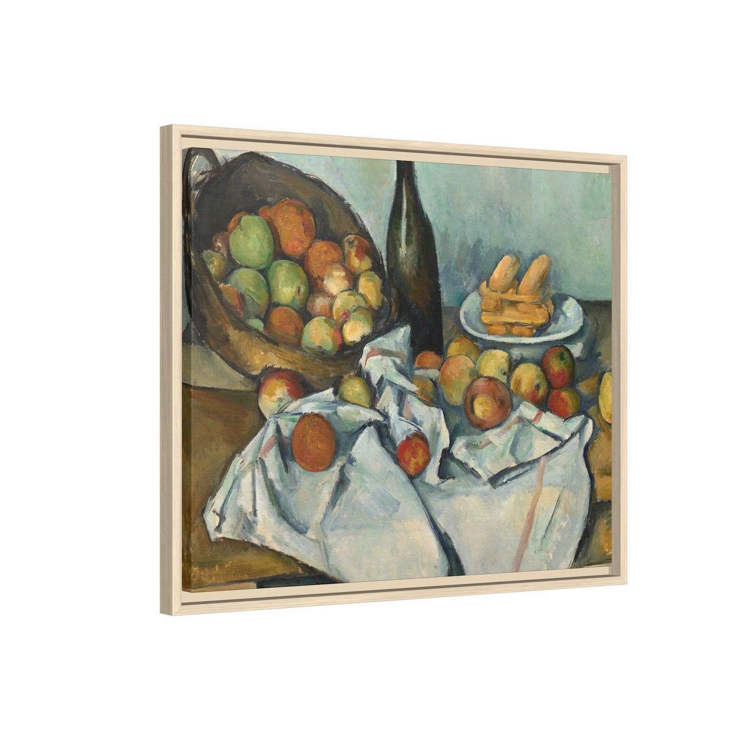 Cézanne, Paul - Basket of Apples (1893) - Matte Canvas, Framed