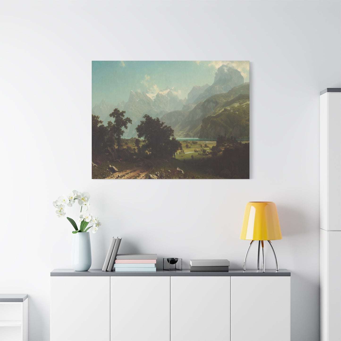 Bierstadt, Albert - Lake Lucerne (1858) - Canvas Block, unframed
