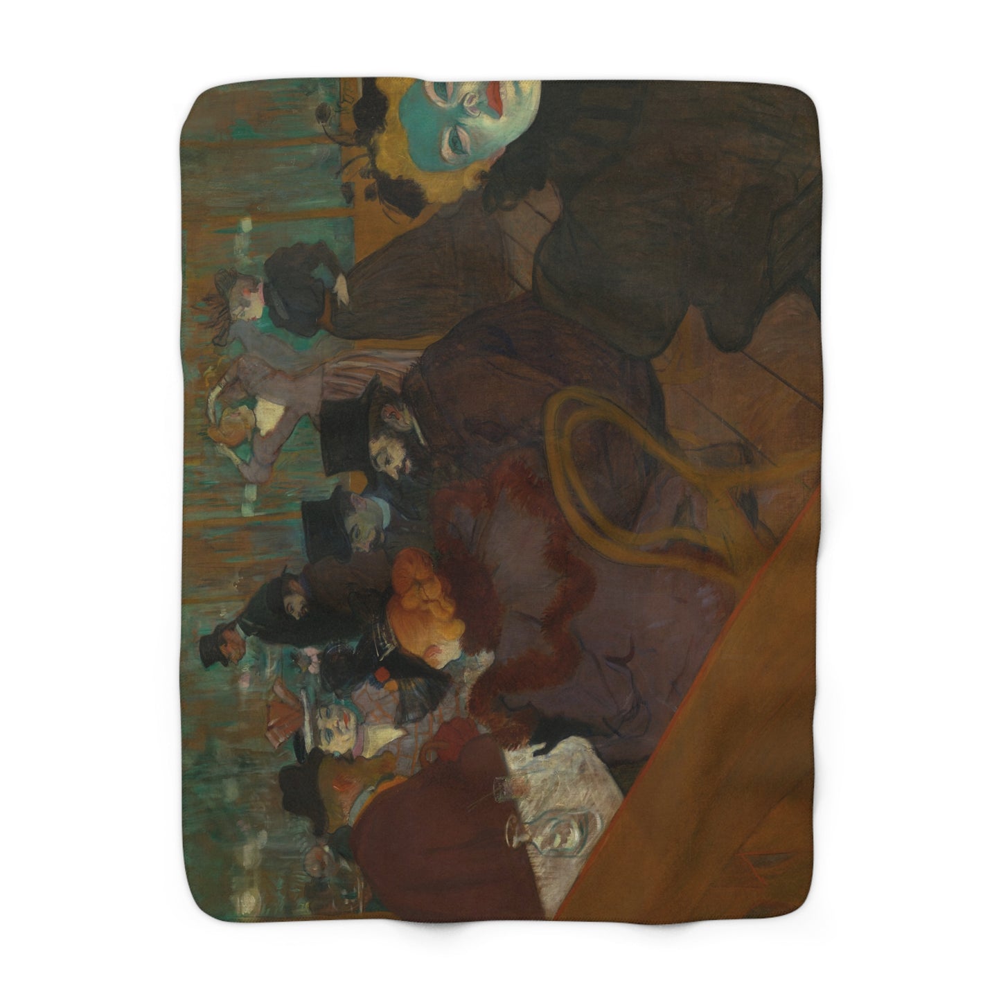 Toulouse-Lautrec, Henri - At the Moulin Rouge (1892) - Sherpa Fleece Blanket